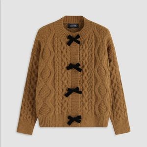 NWT Cardigan with black velvet Bows